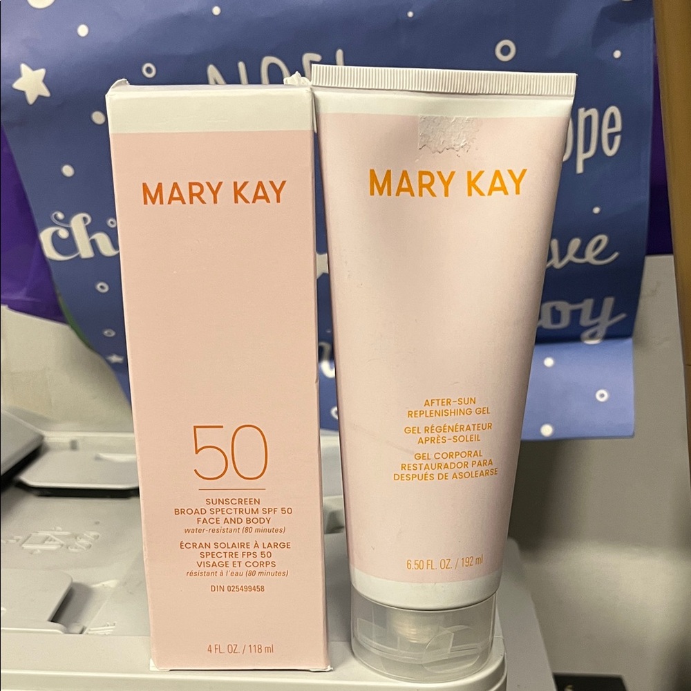 Mary Kay Pink Sunscreen SPF 50 and After-Sun Gel